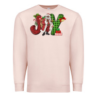 Pale Pink Joy Black Santa Premium Sweatshirt - MaliasSmallBusiness