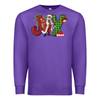 Purple Joy Black Santa Premium Sweatshirt - MaliasSmallBusiness