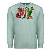 Seafoam Joy Black Santa Premium Sweatshirt - MaliasSmallBusiness
