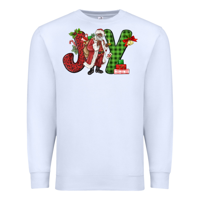 Joy Black Santa Premium Sweatshirt by MaliasSmallBusiness | Teevron