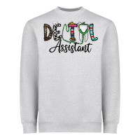 Heather Grey dentalassistant Heavyweight Sweatshirt - CowhideDigitalArt