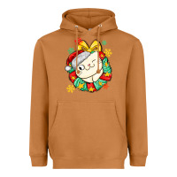 Meerkat Christmas wreaths cat Heavyweight Hoodie - MaliasSmallBusiness