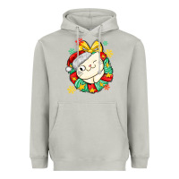Moon Dust Christmas wreaths cat Heavyweight Hoodie - MaliasSmallBusiness