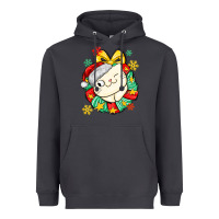 Smoke Christmas wreaths cat Heavyweight Hoodie - MaliasSmallBusiness
