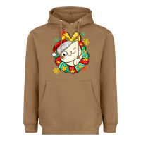 Toasted Coconut Christmas wreaths cat Heavyweight Hoodie - MaliasSmallBusiness