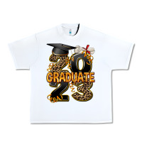 White 2023 graduate leopard Urban Heavy Tee - AdoDesignShop