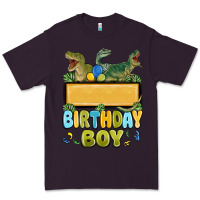 Plum customized dinosaur birthday boy Premium Tee - MaliasSmallBusiness
