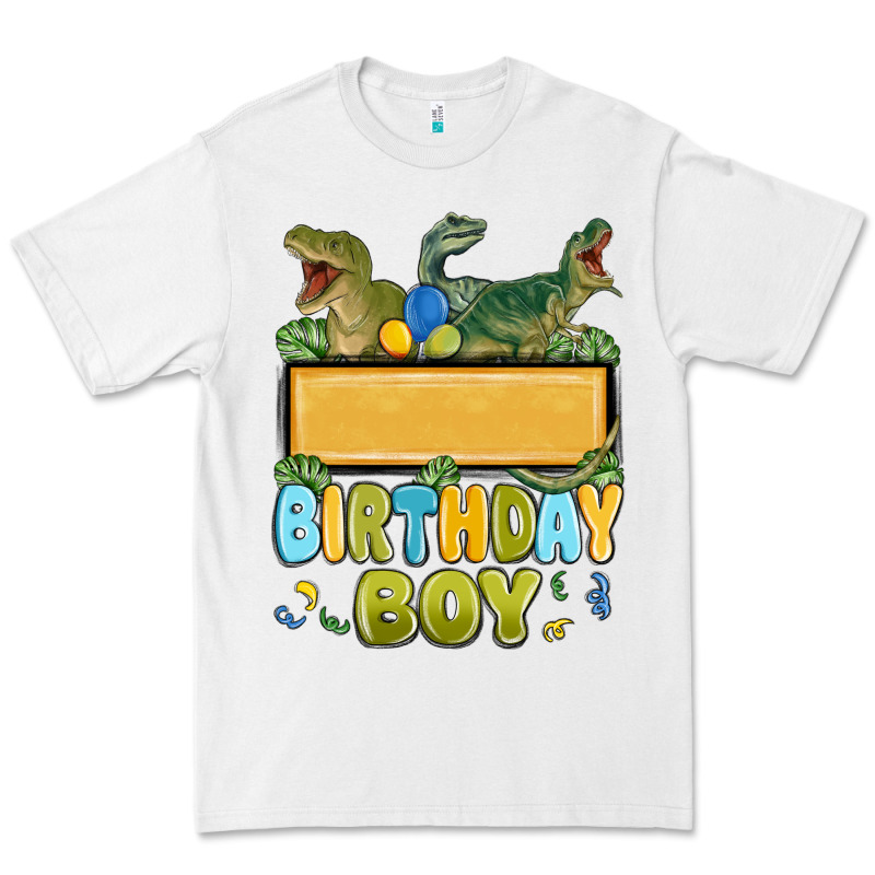 Customized Dinosaur Birthday Boy Premium Tee by MaliasSmallBusiness | Teevron