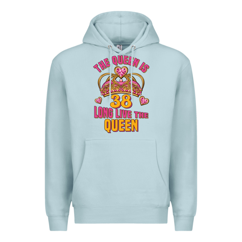 The Queen Is 38 Long Live The Queen Premium Hoodie by Jasminsmagicworld | Teevron
