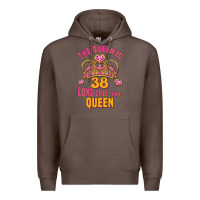 Coffee the queen is 38 long live the queen Premium Hoodie - Jasminsmagicworld