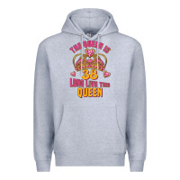 Heather Grey the queen is 38 long live the queen Premium Hoodie - Jasminsmagicworld
