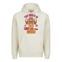 Oatmeal Heather the queen is 38 long live the queen Premium Hoodie - Jasminsmagicworld