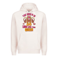 Pale Pink the queen is 38 long live the queen Premium Hoodie - Jasminsmagicworld