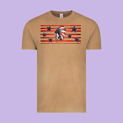 Patriotic Native American Headdress 16oz Libbey Cup Vintage Tee Designed By Hra Design Shop