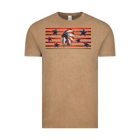 Vintage Coffee patriotic native american headdress 16oz libbey cup Vintage Tee - HRA Design Shop