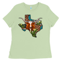 Matcha longhorn texas map Ladies Tee - AdoDesignShop