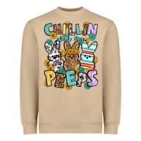 Mushroom Chillin with my peeps Easter Heavyweight Sweatshirt - OliviaCreatesArt