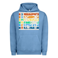 Pigment Pebble Blue retro summer Urban Hoodie - TumblerDesignByShophia