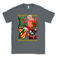 Charcoal Heather love with coffee cup and christmas lights Classic Tee - AdoDesignShop
