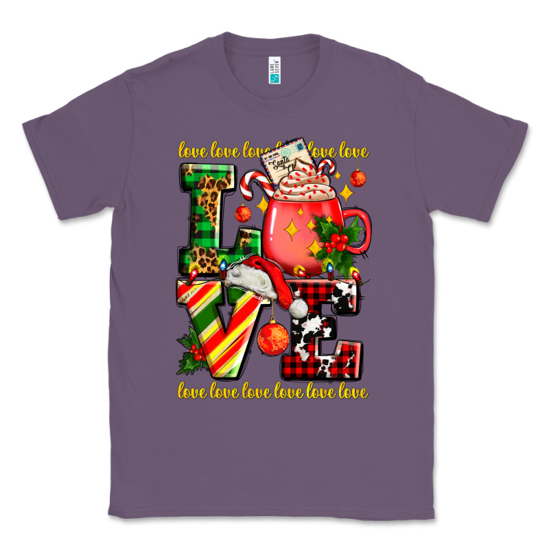 Love With Coffee Cup And Christmas Lights Classic Tee by AdoDesignShop | Teevron