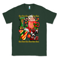 Sports Green love with coffee cup and christmas lights Classic Tee - AdoDesignShop