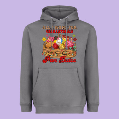 All I Want For Christmas Is Pan Dulce Heavyweight Hoodie Designed By Maliassmallbusiness