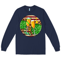 Navy Christmas champagnes Long Sleeve Tee - AdoDesignShop