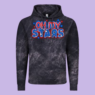 Oh My Stars 4th Of July Vintage Hoodie Designed By Cowgirlartshop