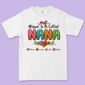 Blessed To Be Called Nana Premium Tee Designed By Maliassmallbusiness