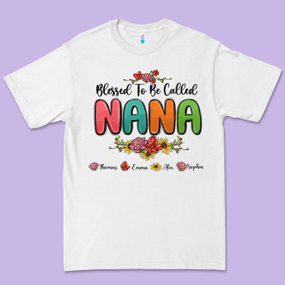 Premium Tee blessed to be called nana