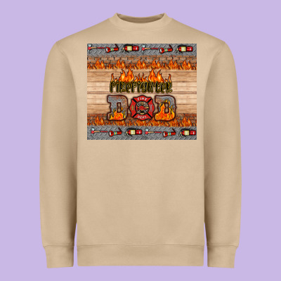 Firefighter Dad Heavyweight Sweatshirt Designed By Hra Design Shop