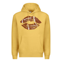 Antique Gold football lips Premium Hoodie - AdoDesignShop