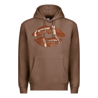Chestnut football lips Premium Hoodie - AdoDesignShop
