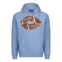 Colony Blue football lips Premium Hoodie - AdoDesignShop