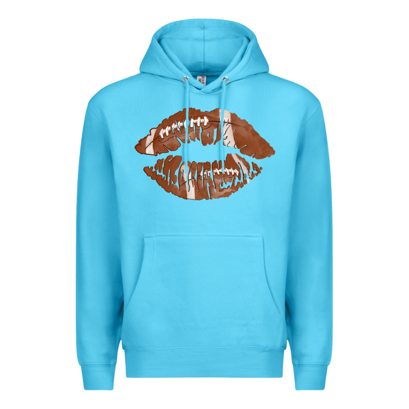 Football Lips Premium Hoodie by AdoDesignShop | Teevron