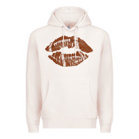 Pale Pink football lips Premium Hoodie - AdoDesignShop
