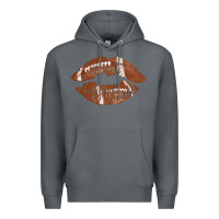 Rock football lips Premium Hoodie - AdoDesignShop