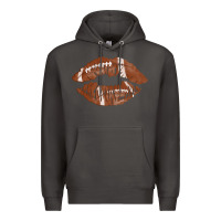 Smoke football lips Premium Hoodie - AdoDesignShop