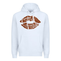 White football lips Premium Hoodie - AdoDesignShop