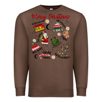Chestnut Merry Christmas Premium Sweatshirt - MaliasSmallBusiness