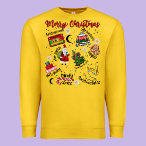 Merry Christmas Premium Sweatshirt Designed By Maliassmallbusiness