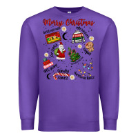 Purple Merry Christmas Premium Sweatshirt - MaliasSmallBusiness