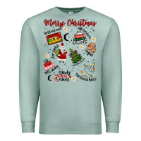 Seafoam Merry Christmas Premium Sweatshirt - MaliasSmallBusiness