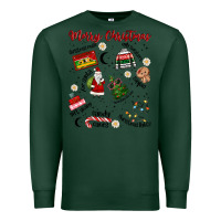 Sports Green Merry Christmas Premium Sweatshirt - MaliasSmallBusiness