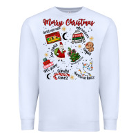 White Merry Christmas Premium Sweatshirt - MaliasSmallBusiness