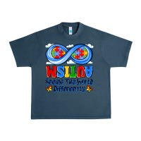 Midnight Navy autism infinity seeing the world differently Urban Heavy Tee - JahusDesignShop