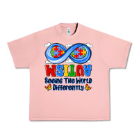 Salmon autism infinity seeing the world differently Urban Heavy Tee - JahusDesignShop