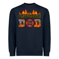 Navy firefighter dad Heavyweight Sweatshirt - HRA Design Shop