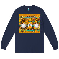 Navy western bee gnomes  honeycomb  leopard turquoise wooden serape Long Sleeve Tee - Artiststas