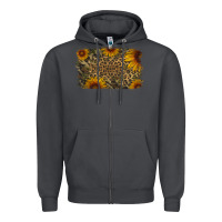 Smoke Camouflage Leopard Sunflower Background Zipper Hoodie - Jasminsmagicworld